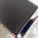 Vintage design magazine rack in chrome metal