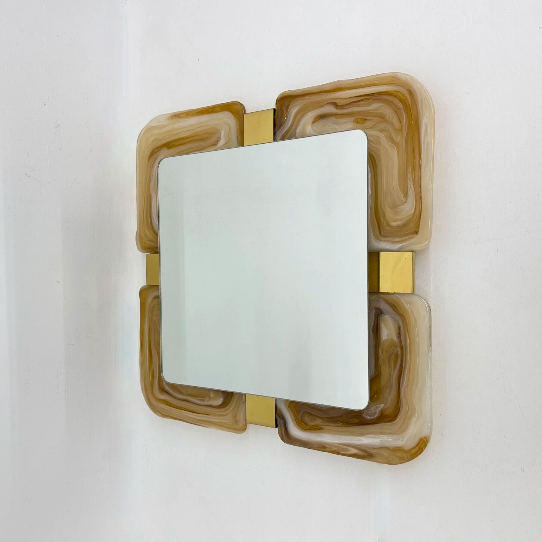 Mid-century Hillebrand lucite mirror, 1970s Germany