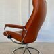 Vintage retro Ekornes Stressless reclining lounge chair & stool 1960s