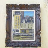 Painting "The port of Cherbourg"