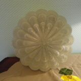 Flower-shaped press glass and glass ceiling light