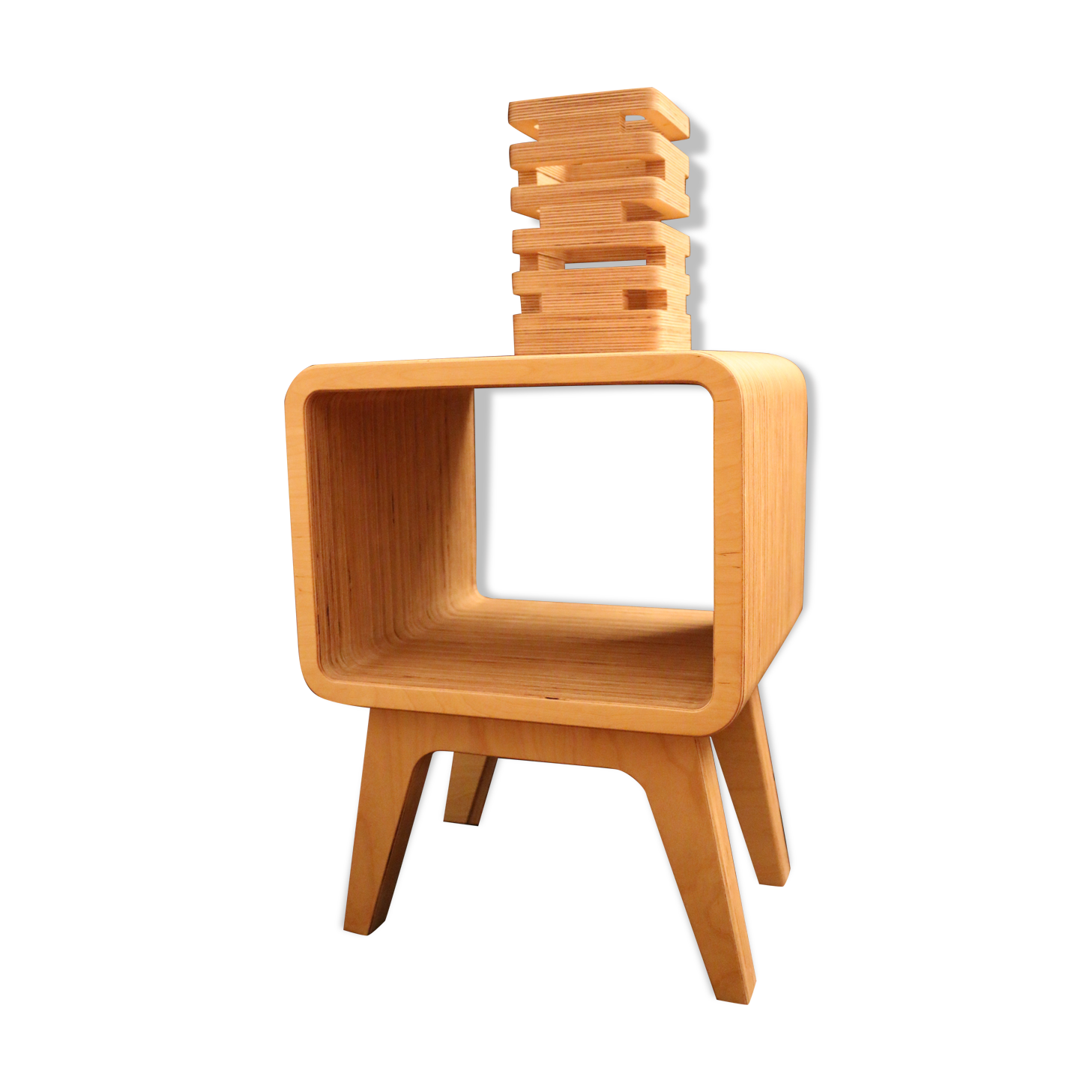 Table de chevet avec lampe