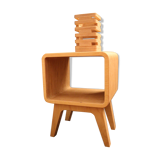 Bedside table with lamp