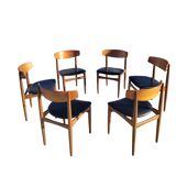 Set of 6 skai teak chairs Samcom B Johannes Andersen