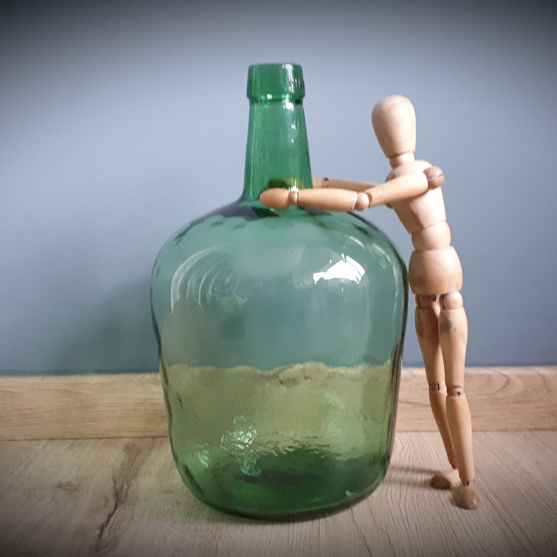 Demijohn 5 L clear green
