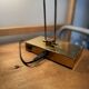 Modernist desk or piano lamp in gilded brass - 1970s/80s