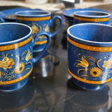 Service a cafe porcelaine bleue
