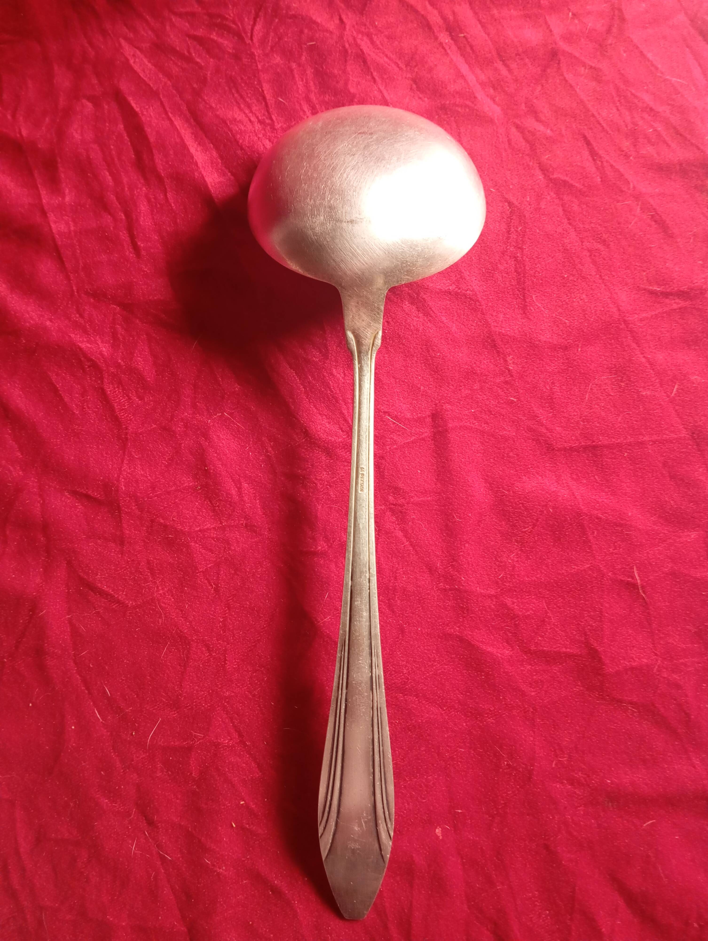 Silver metal ladle brand “deetjen” art deco