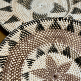 Round ethnic Balinese rattan tray
