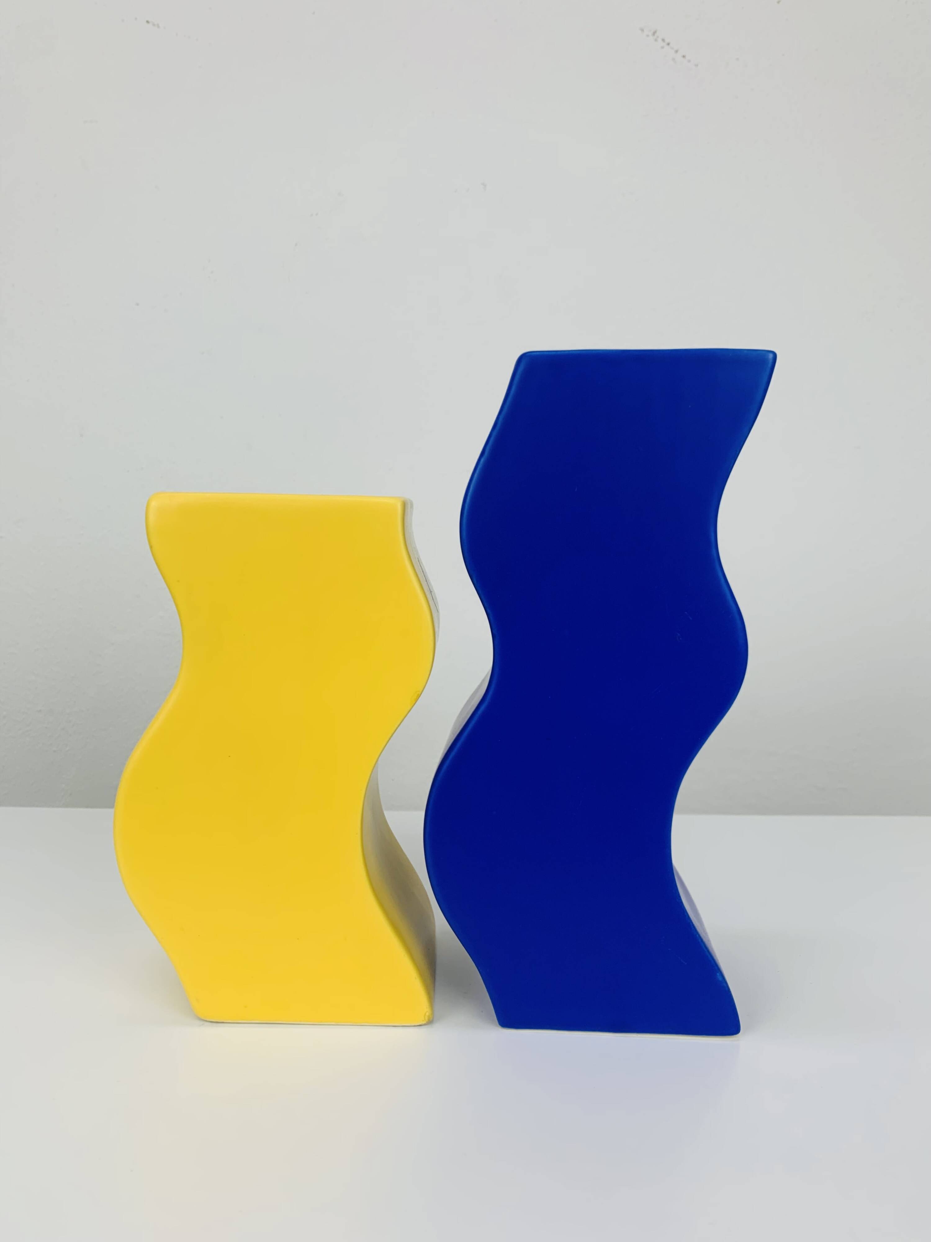 Pair of Asa vases, 80s ceramic, vintage