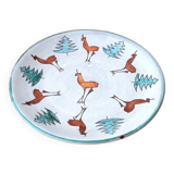 1960s Small plate / Empty pocket enamelled terracotta Pont de Fossé