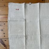 Set of 6 antique monogrammed linen tea towels