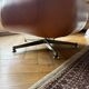 Pouf / Ottoman vintage cognac leather – 60s/70s modernist style