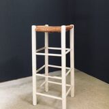 Rustic Handcrafted High Stools, France, 1940s, Set of 5