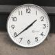 Industrial clock 30 cm functional brillie alu polished station pendulum 1960