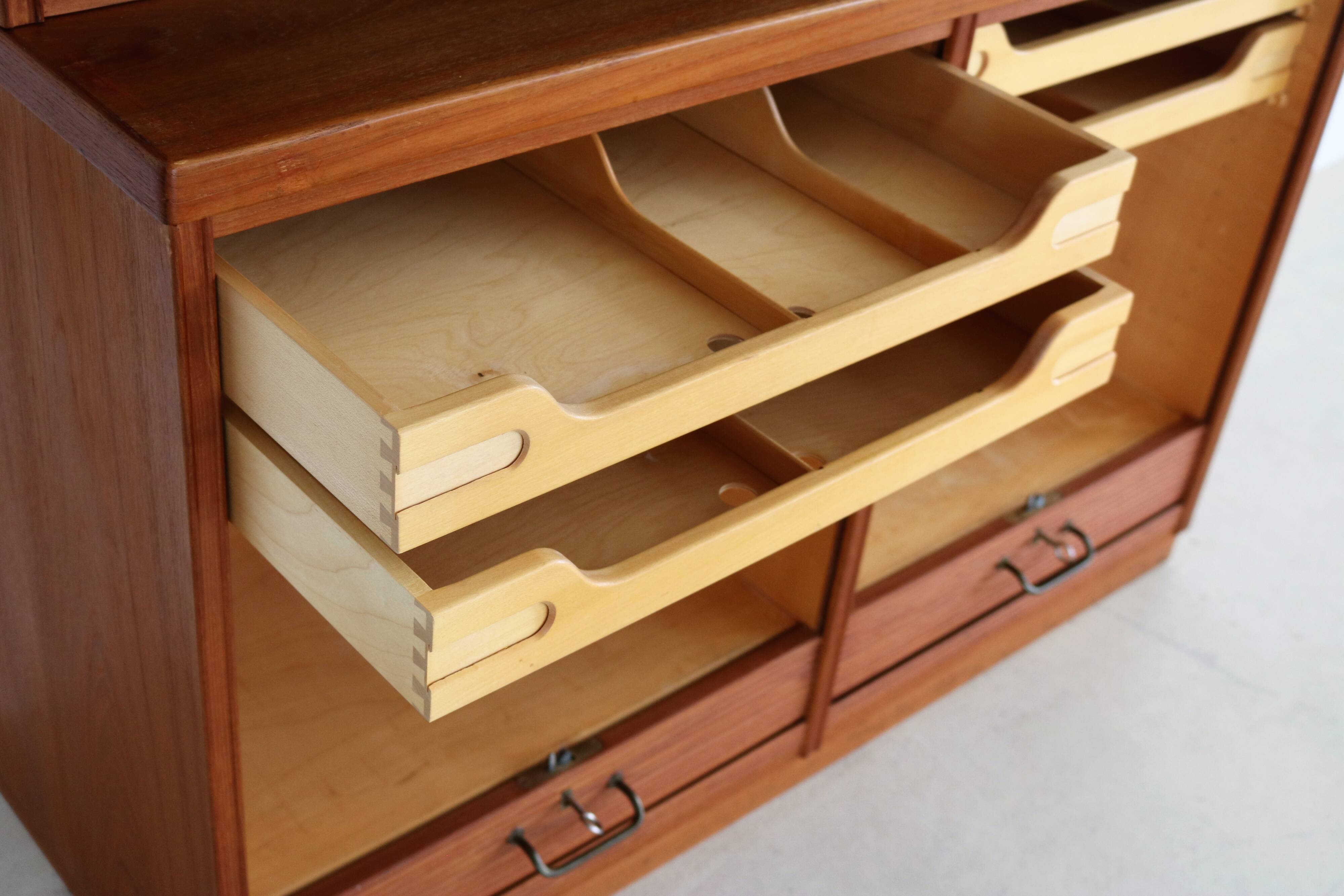Cabinet de classement en teck vintage de Flexi Mobler