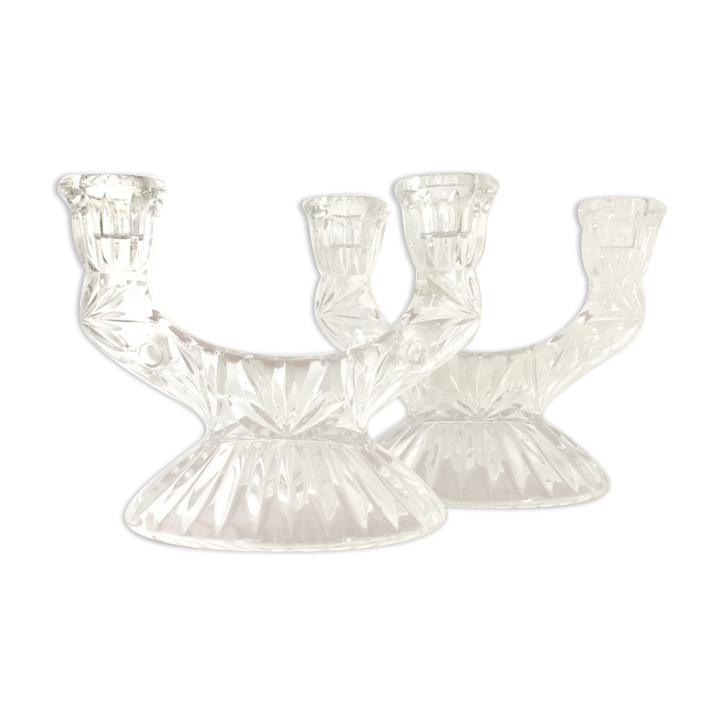 Pair of art deco candle holders