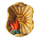"Carrot Basket" slipware dish, Vallauris