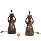 Pair of terracotta lamps, Bastian Le Pemp, 1970s