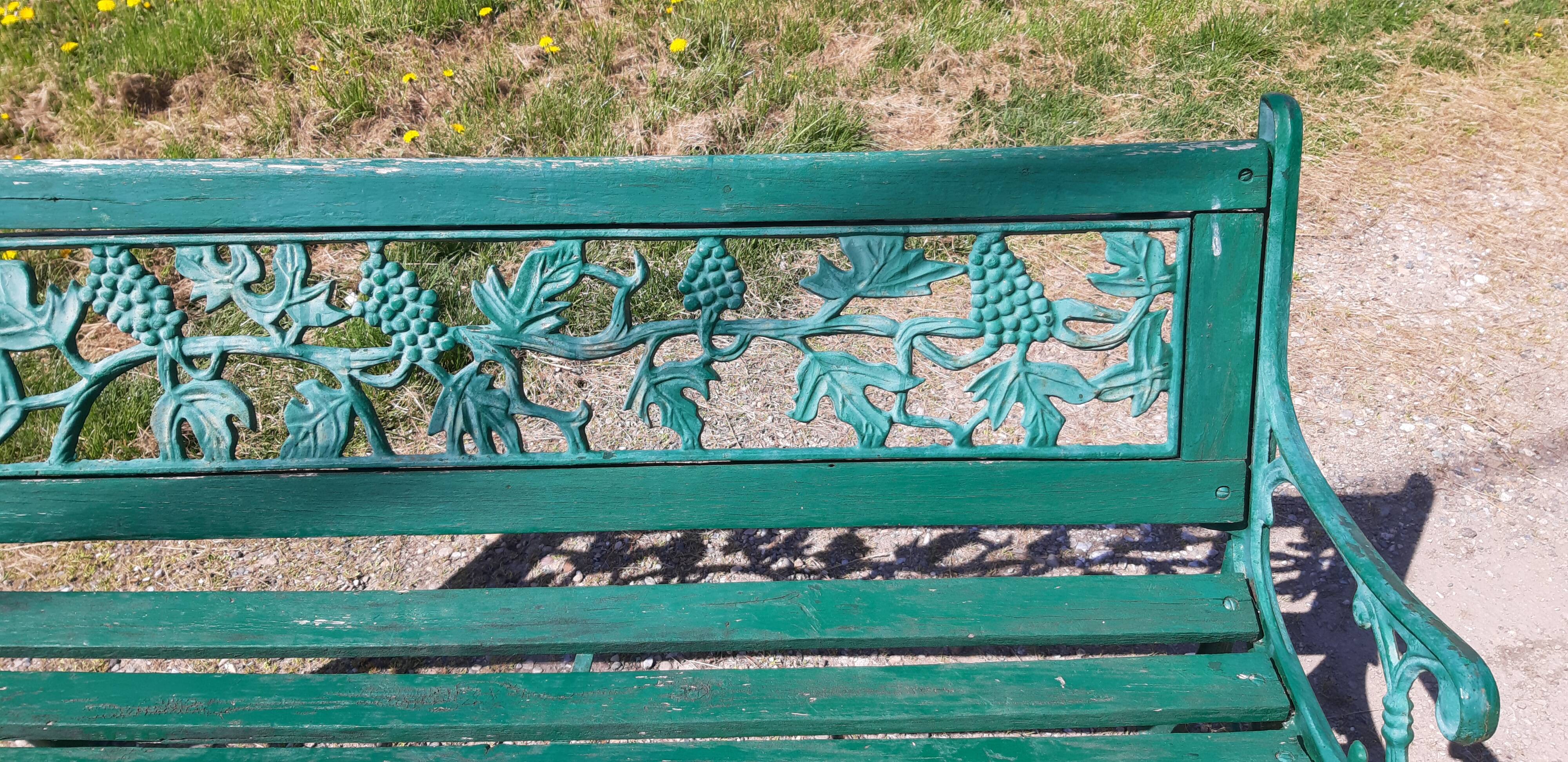 Cast iron and wood bench 1900