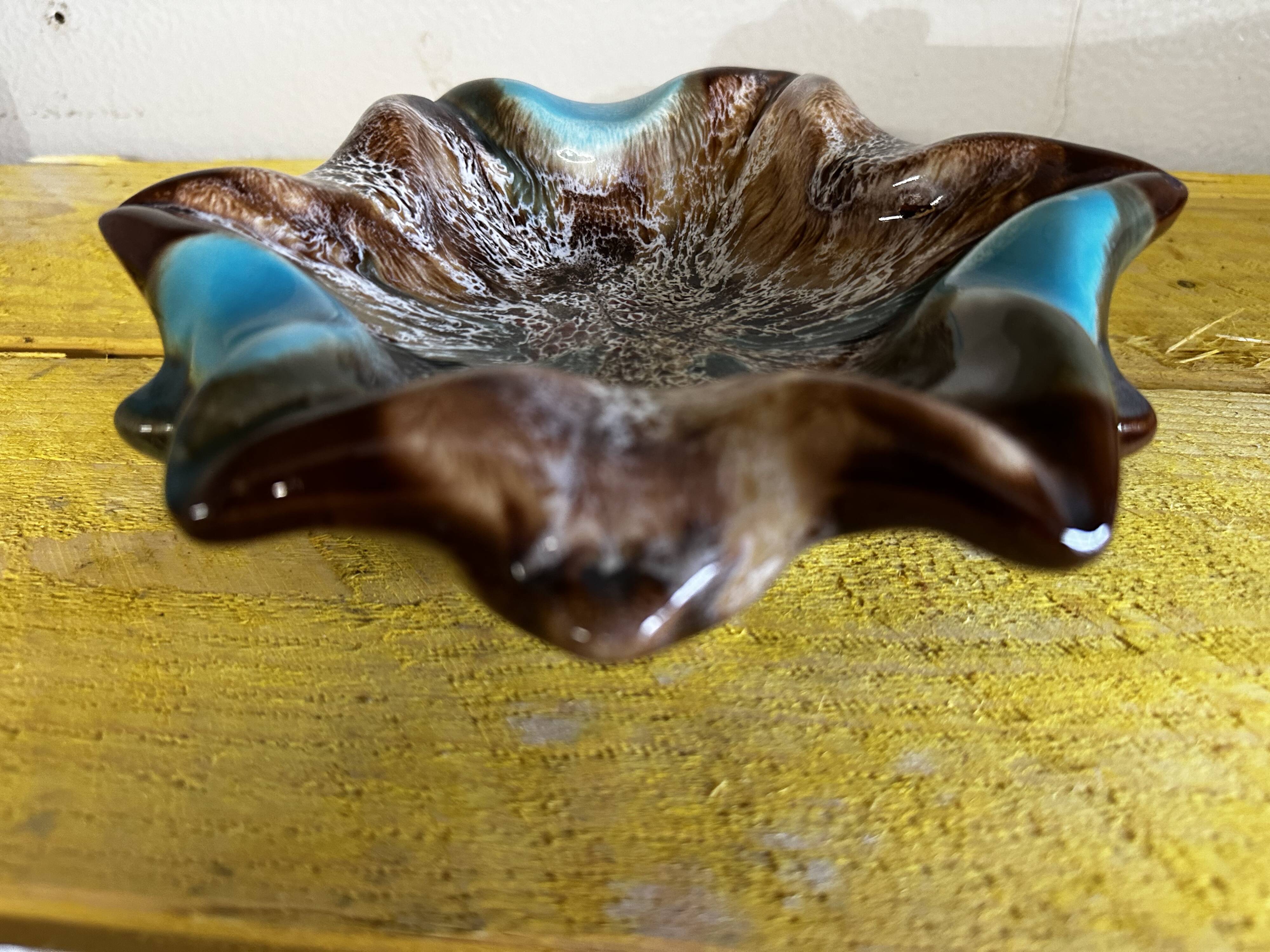 Vintage Vallauris Ceramic Ashtray Pocket Empty D 19 cm