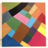 Tableau abstrait huile couteau