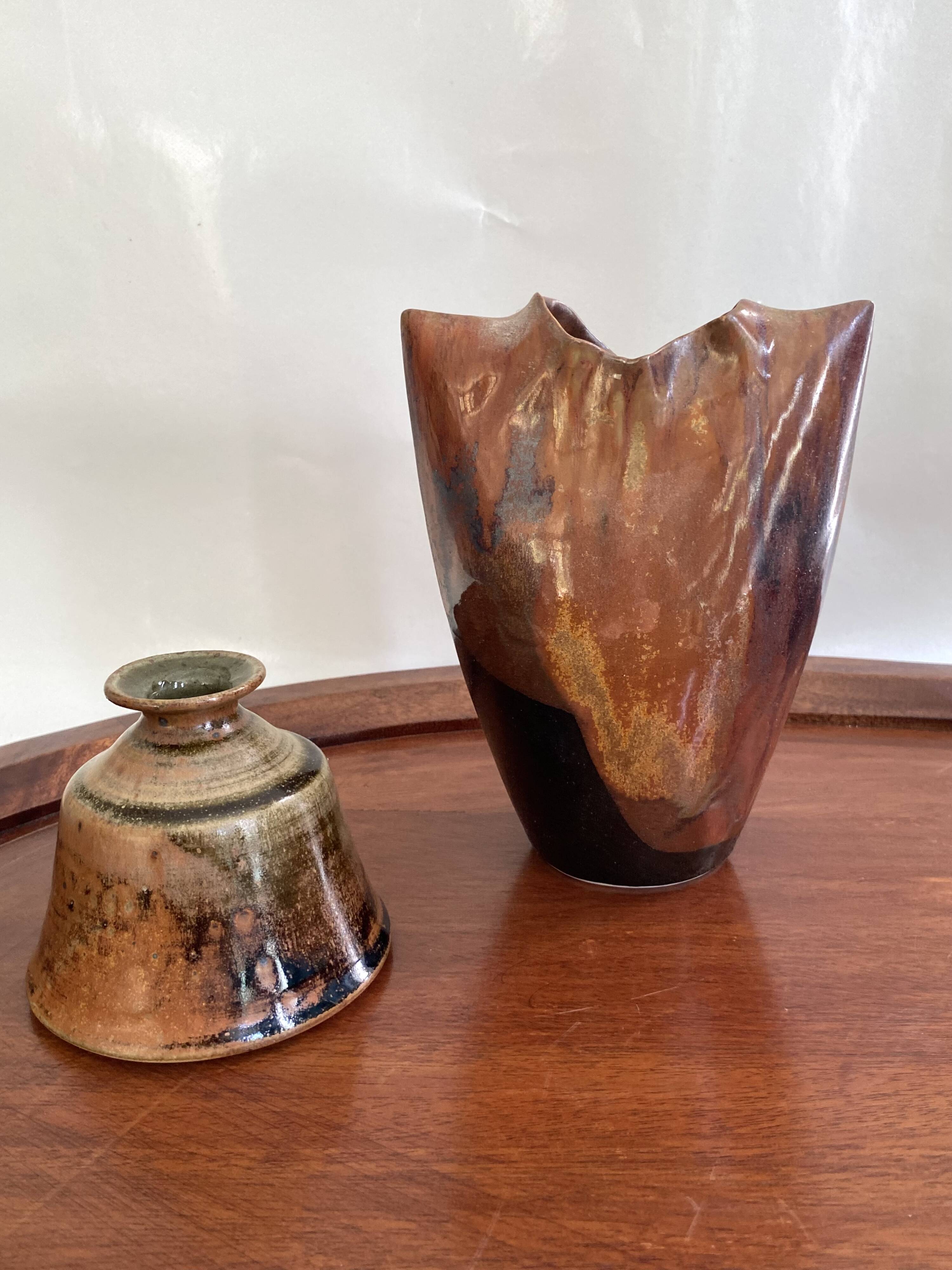 Vase argile émaillée, 20 cm