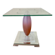 Selette table d’appoint design verre roche bobois