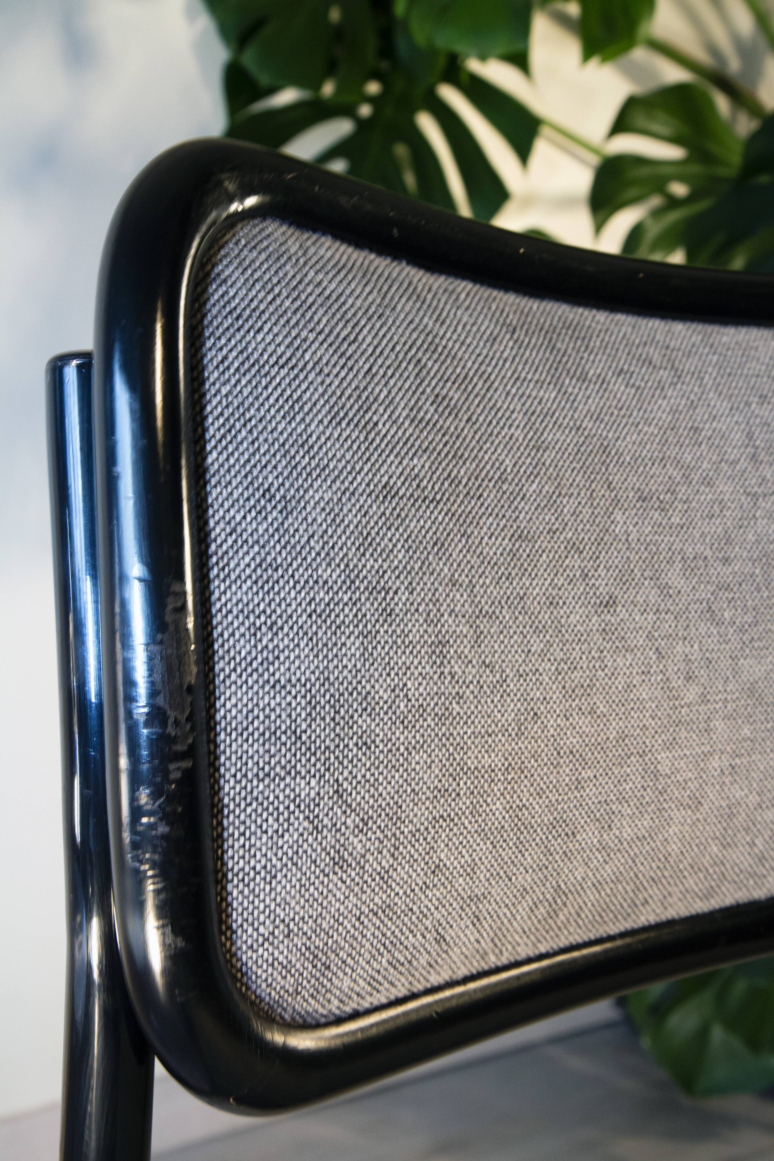 Cesca B32 chair, black and heather gray, Italian edition