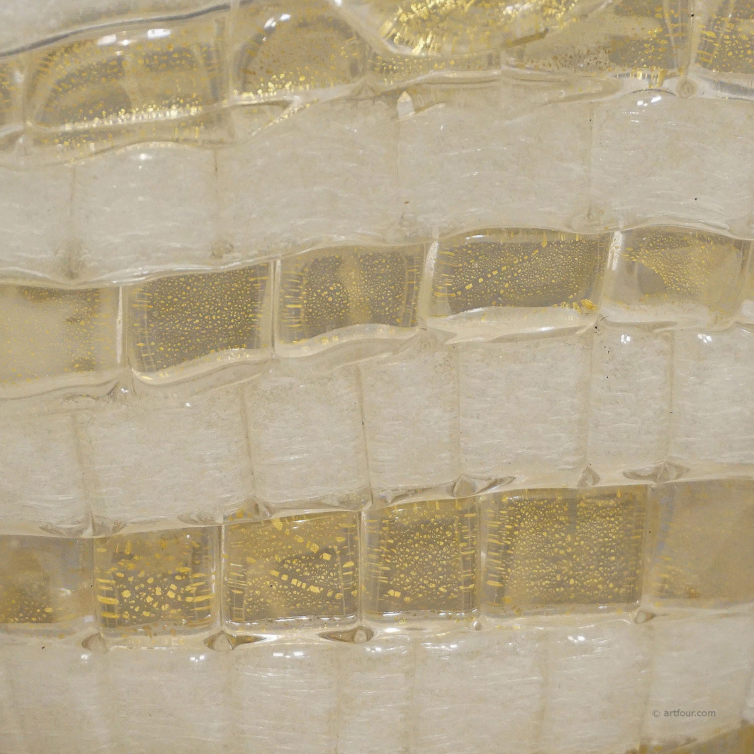 Glass basket attributed to Ercole Barovier for Barovier & Toso around the 1940s.