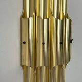 Vintage bent karlby "pan" wall lamp, brass, lyfa denmark 1960