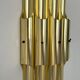Vintage bent karlby "pan" wall lamp, brass, lyfa denmark 1960