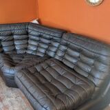 Pair of leather Gamba armchairs from the 1970s.