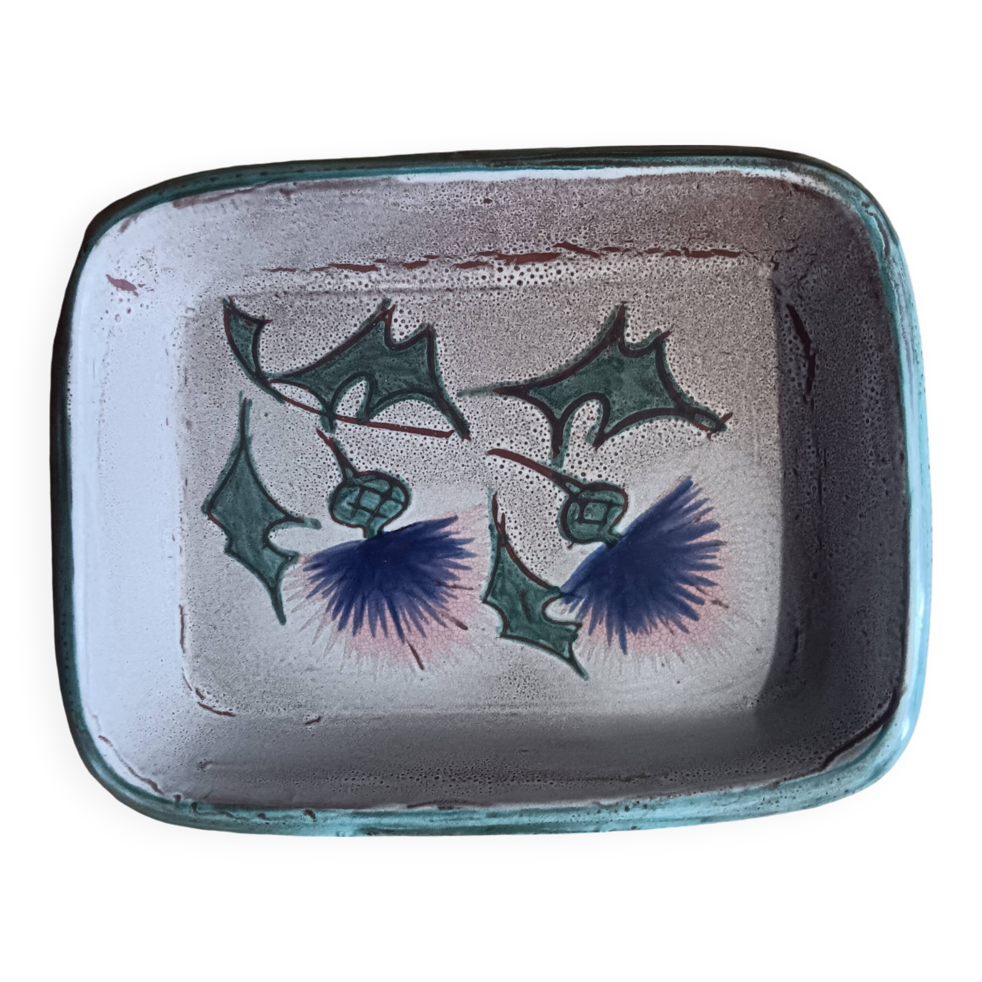 Vallauris thistle pattern dish