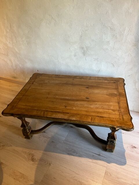 Living room coffee table walnut marquete 1950/60
