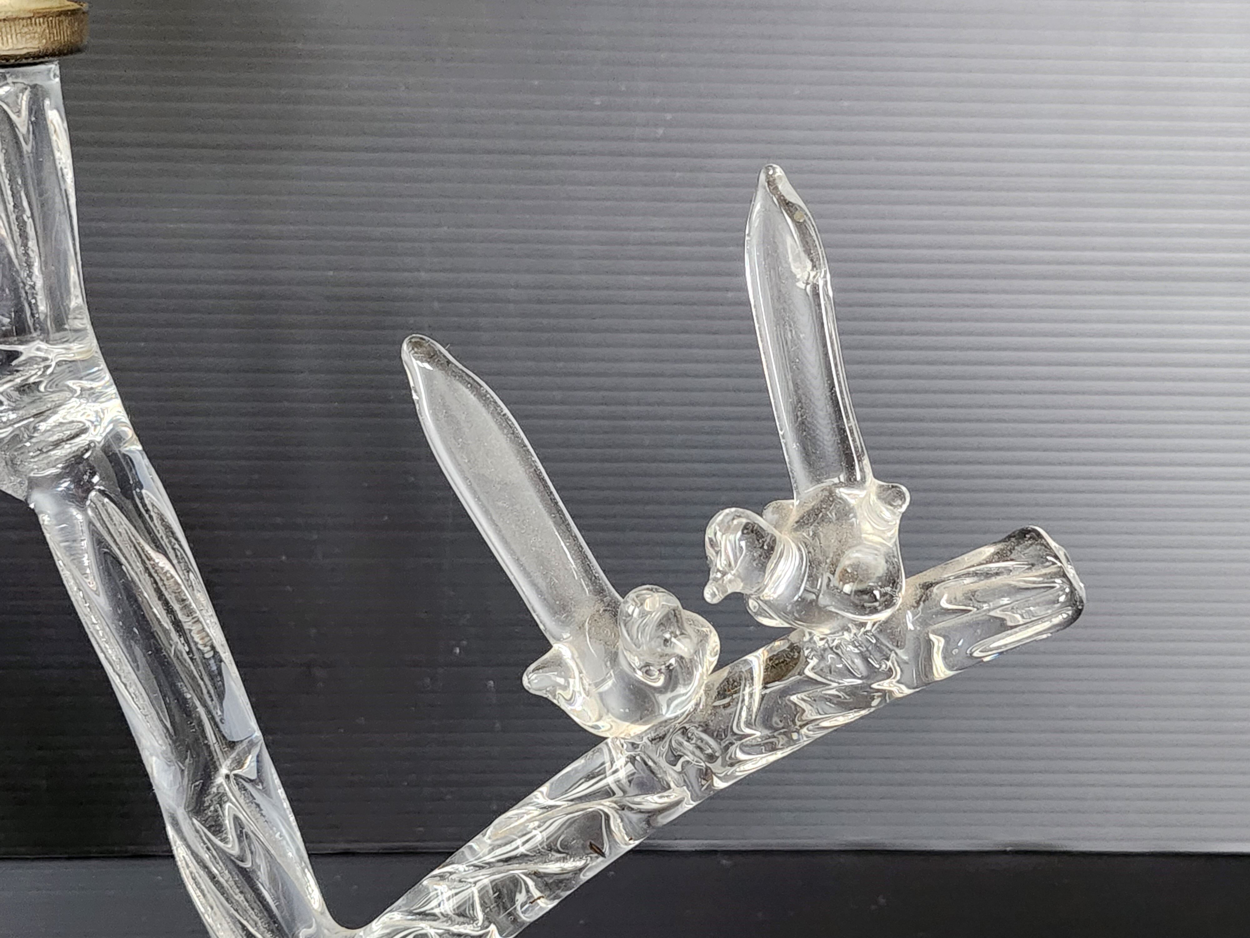 Lampe tripode vintage 1960 cristal