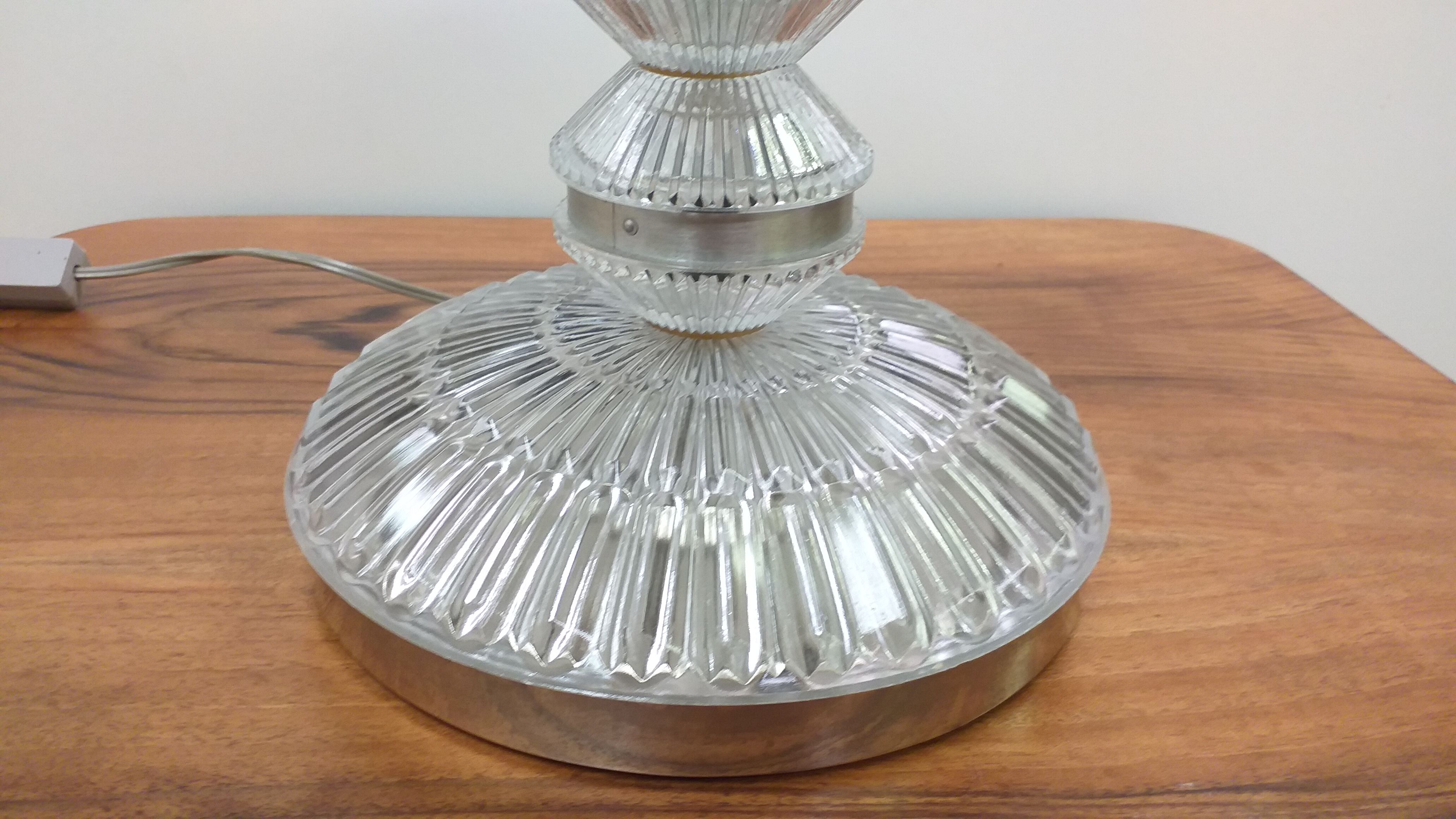 1970 Glass table lamp, Czechoslovakia