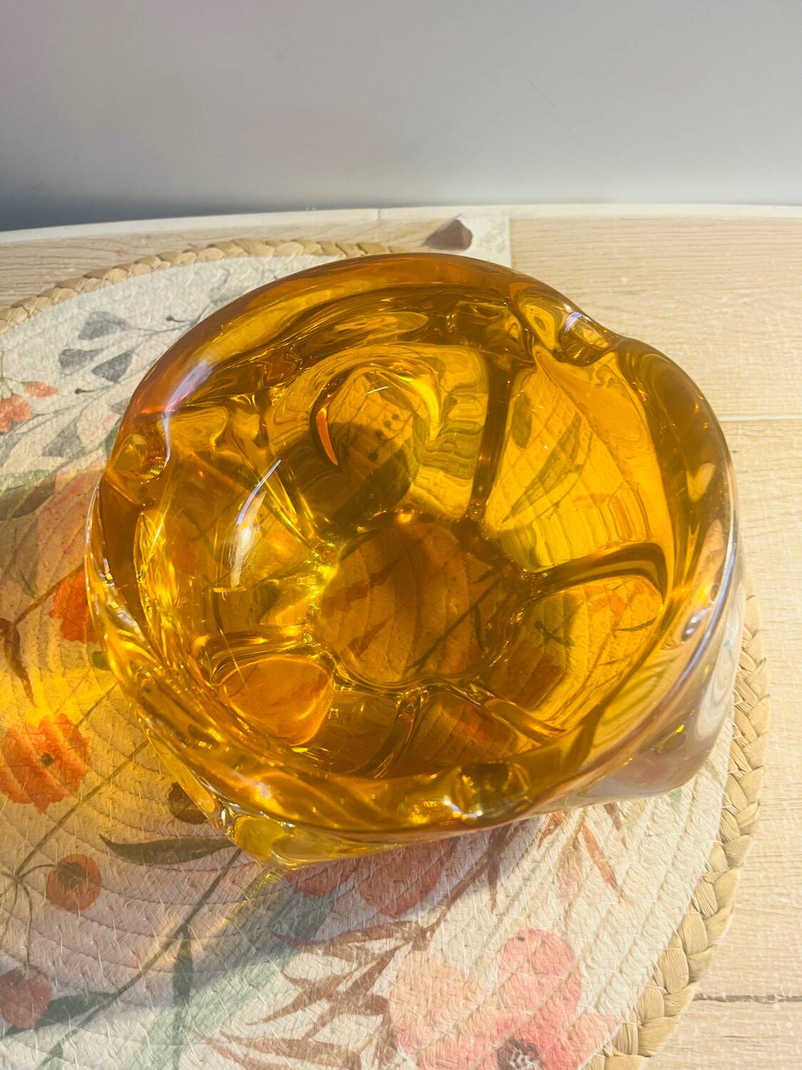 Murano ashtray year 60/70 orange