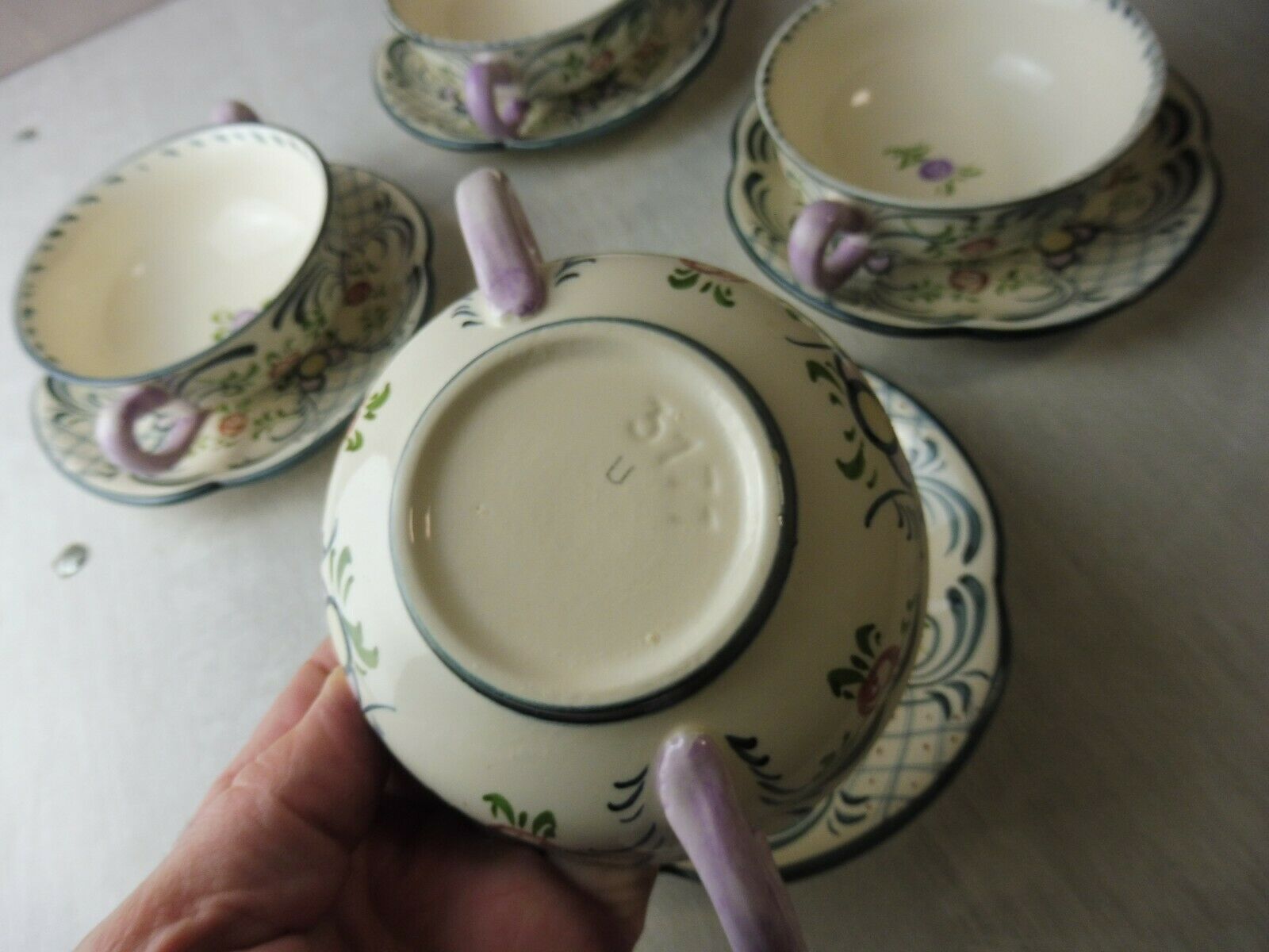 Set of soup bowls, georg Schmider Zeller décor, Dekor Favorite