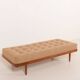 Scandinavian mid century daybed in natural boucle fabric, Denmark 1960s