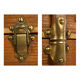 Wooden trunk with brass handles and handles
