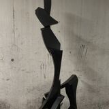 Large abstract sculpture in painted wood