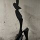 Large abstract sculpture in painted wood