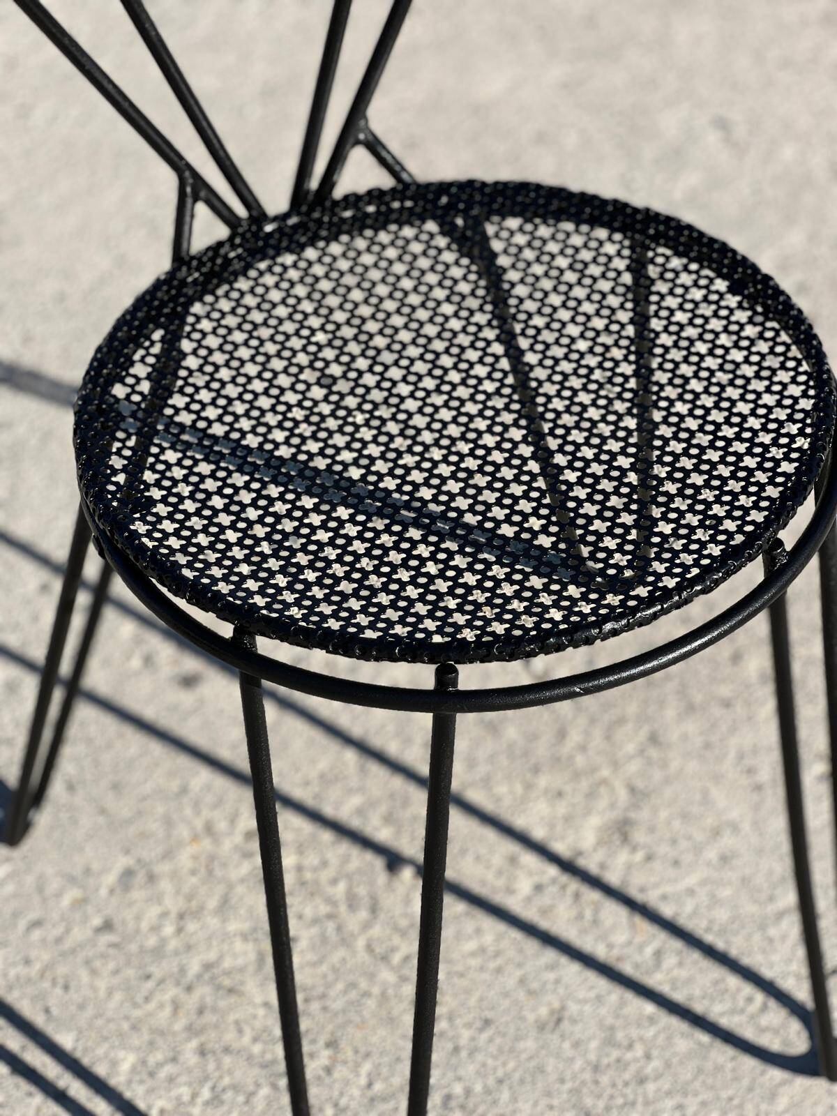 Mathieu Matégot wrought iron garden furniture, 1950