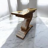 Art Deco console, "S" shaped foot with pattern