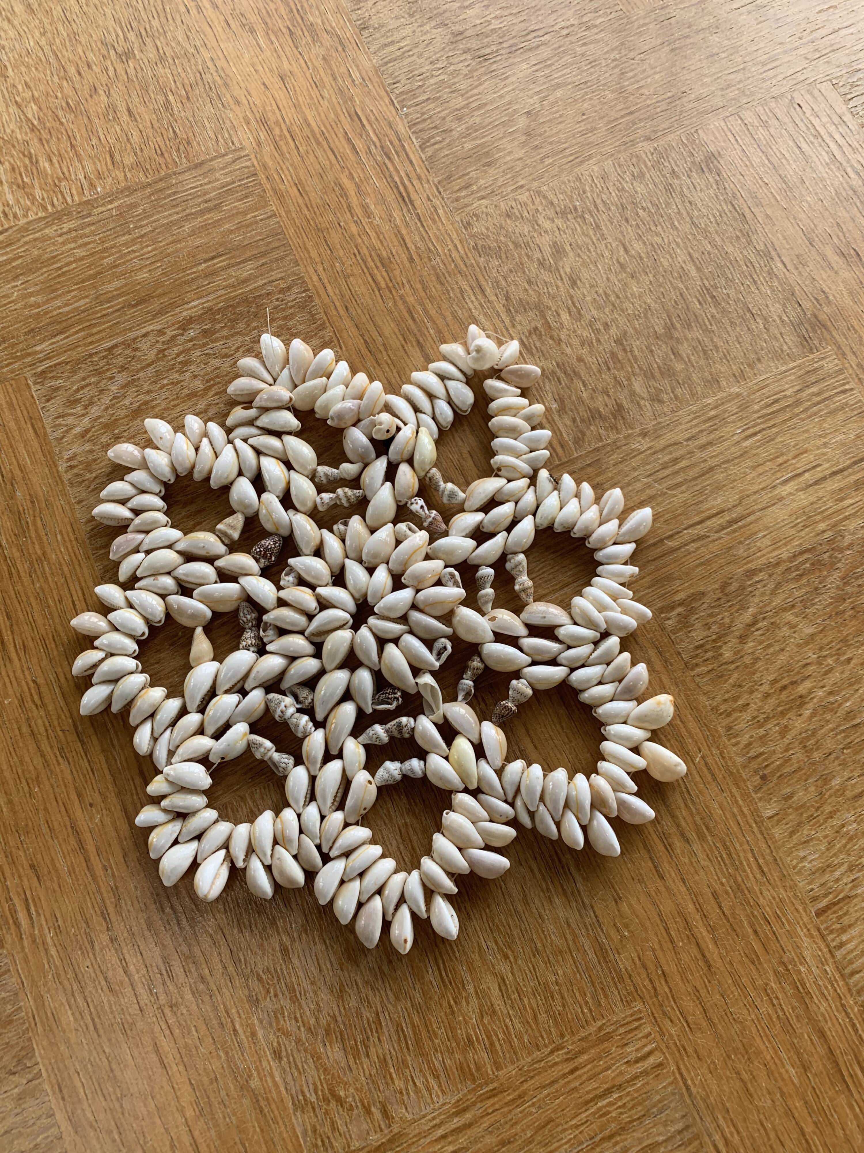 Vintage shell underside floral pattern