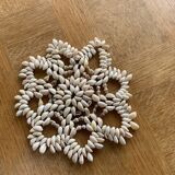 Vintage shell underside floral pattern