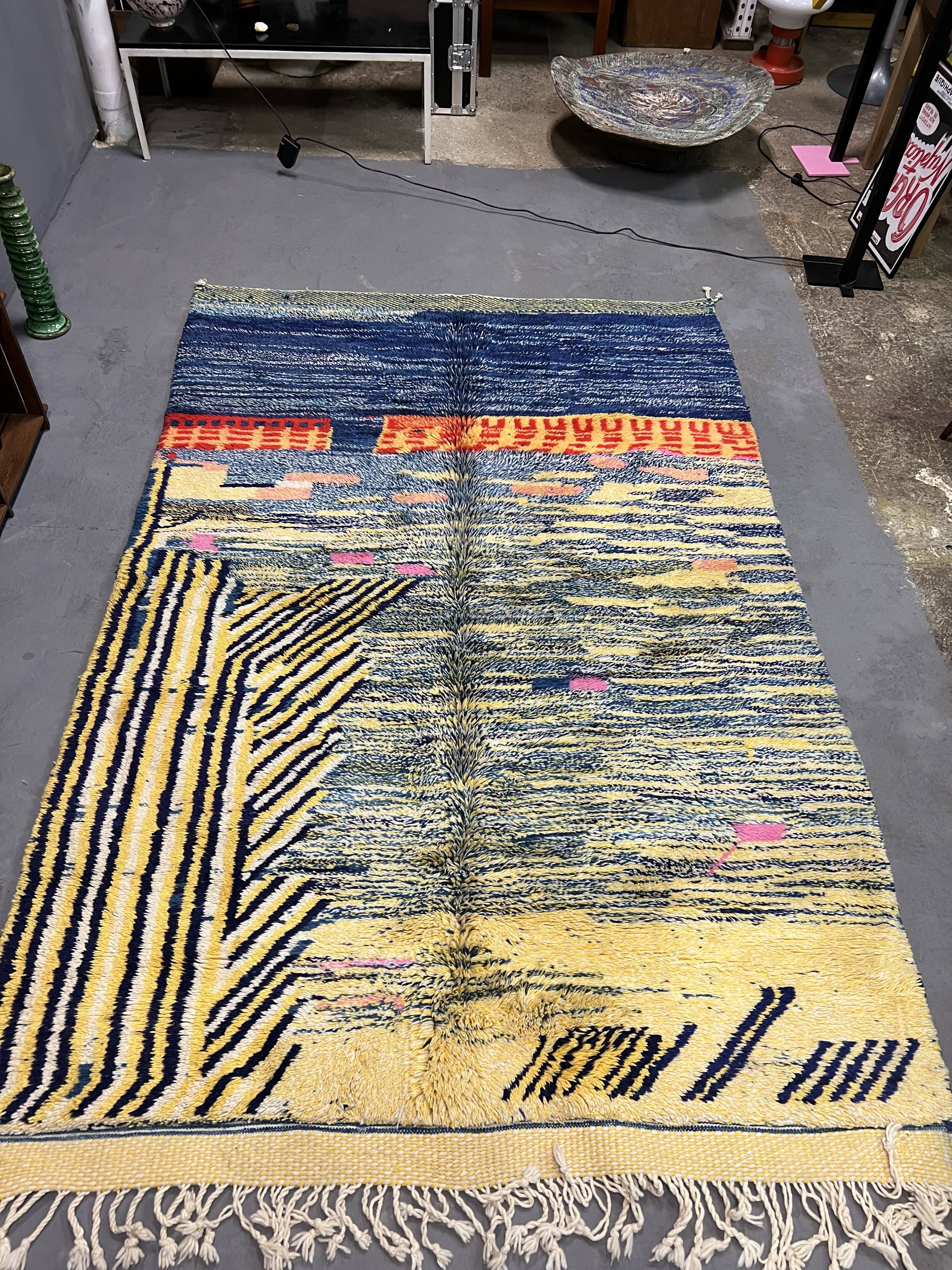 Tapis berbère Beni Ourain en laine d'agneau