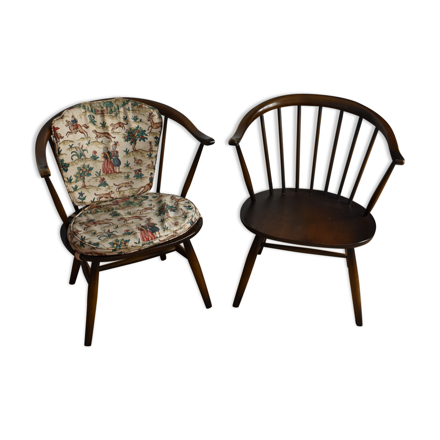 Vintage Ercol Buckingham armchairs