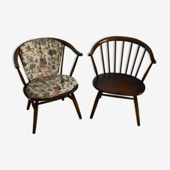 Vintage Ercol Buckingham armchairs